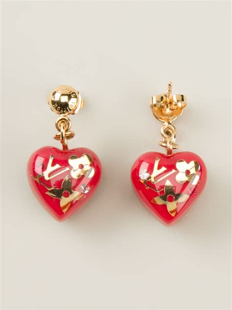 louis vuitton heart earring|Louis Vuitton clip on earrings.